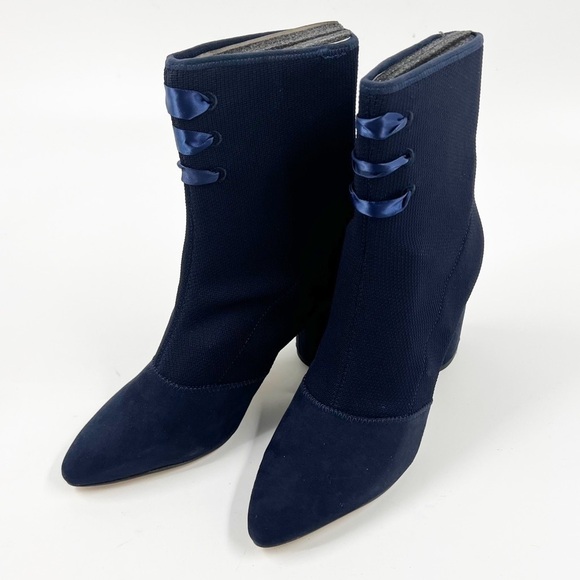 ✅ NWB Nine West Women’s Cartolina Boots Sz 9.5 Navy Blue - Picture 5 of 11
